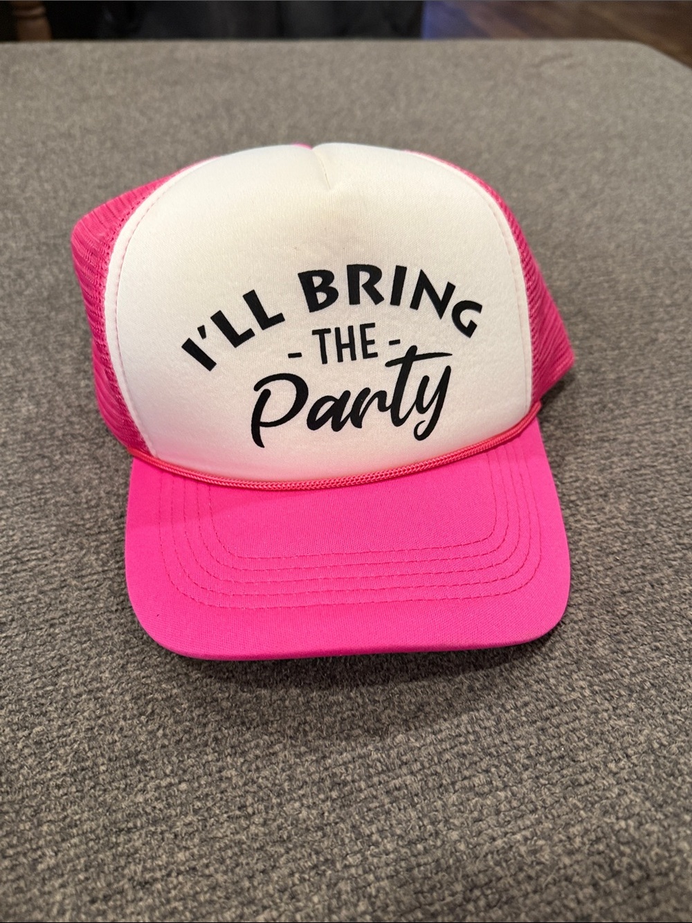 'I'll Bring The Party'  hot pink Trucker Hat